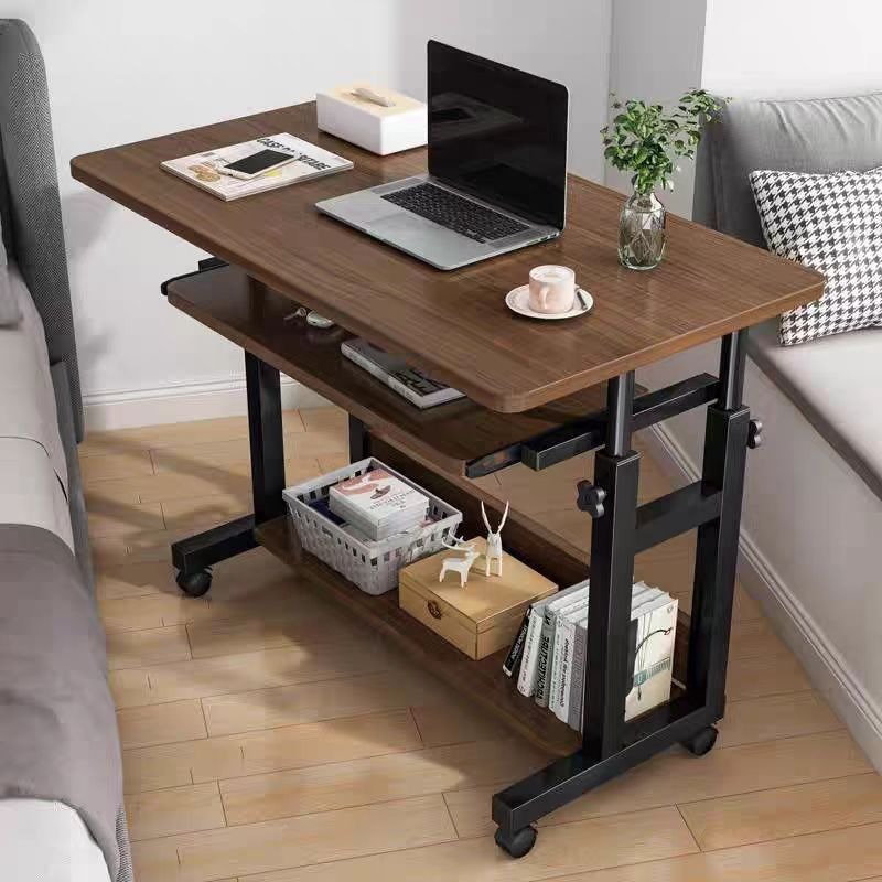 Desk Setup Minimalist - โต๊ะเล็กแบบเคลื่อนย้ายได้, โต๊ะข้างเตียง, ห้องนอน, โต๊ะทำงานในบ้าน, หอพัก, โต๊ะคอมพิวเตอร์แบบยกง่าย,