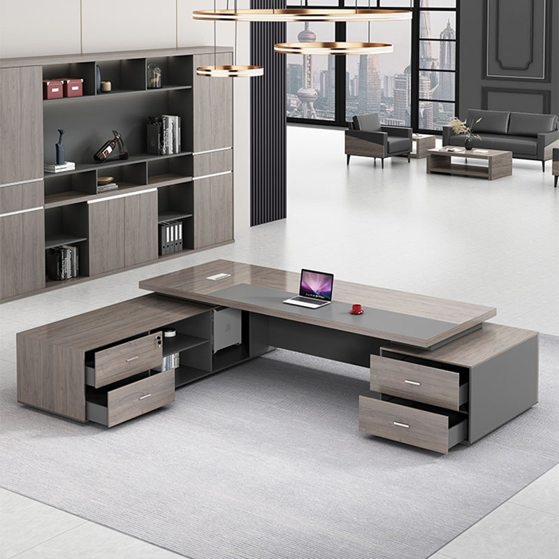 L Shaped Desk Setup - โต๊ะหรูหราเก็บรูปตัว L ยุโรปการตั้งค่าสํานักงานลิ้นชักโต๊ะคอมพิวเตอร์อุปกรณ์การประชุม Escritorios De Ordenador