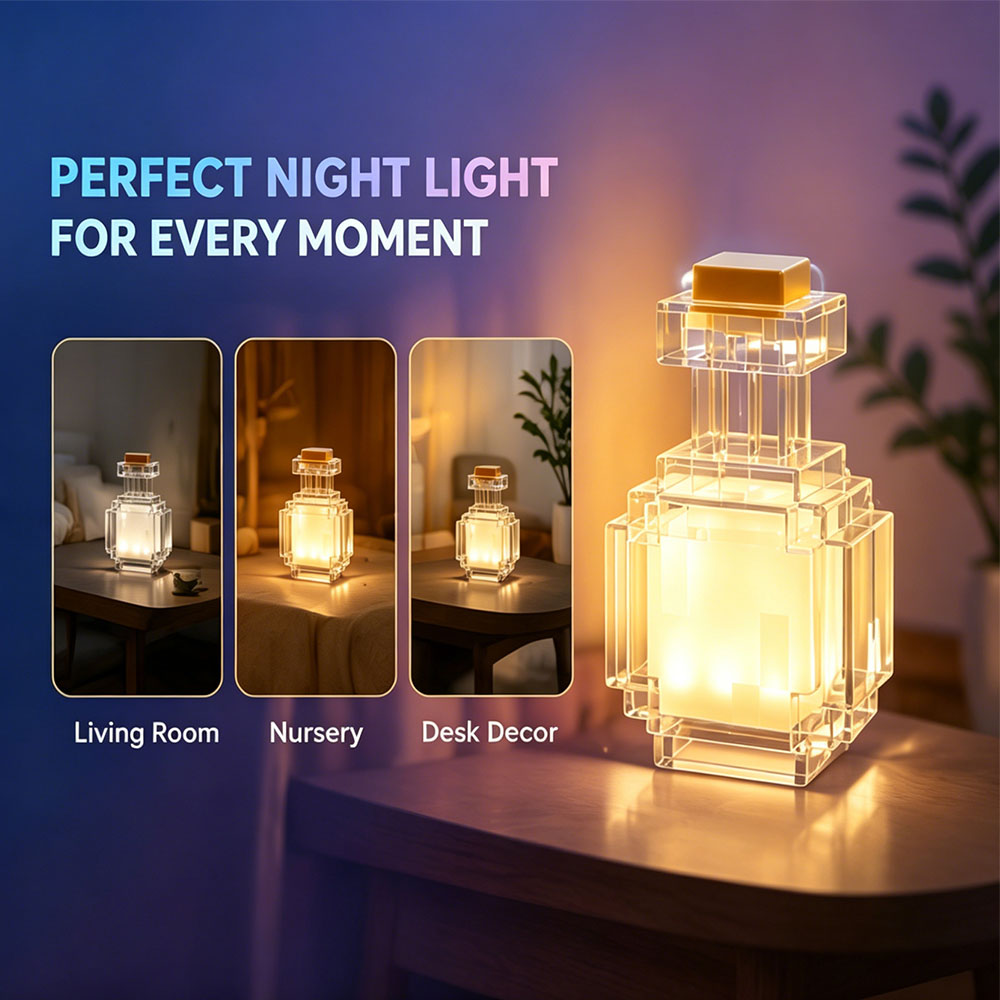 Desk Room Setup - ขวดพิกเซลโพชั่นสุดฮิตปี 2026 ของตกแต่งพร้อมไฟ LED RGB 7