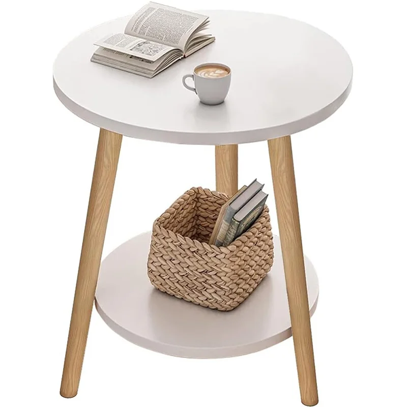 Desk Setup Minimalist - โต๊ะกินข้าวทรงกลมสองชั้นโต๊ะไม้ทรงกลมขนาดเล็กเหมาะสำหรับ hiasan kamar ใช้สอยในบ้านห้องนอน