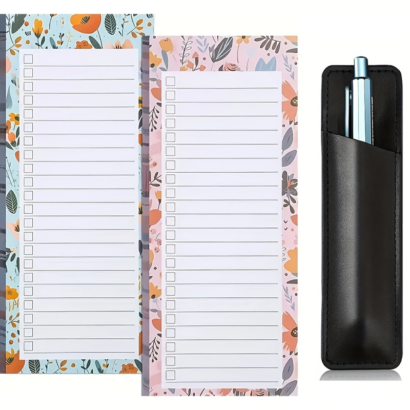 Pen Cup Magnetic - 3 ชิ้น, แผ่นรายการช้อปปิ้งแม่เหล็ก 2 ชิ้นและที่วางปากกาแม่เหล็ก 1