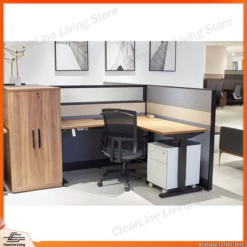 L Shaped Desk Setup - โต๊ะเกมมิ่งปรับระดับความสูงได้ด้วยไฟฟ้ารูปตัว L มอเตอร์คู่ โต๊ะคอมพิวเตอร์แบบยืน-นั่ง สำหรับการตั้งค่าอีสปอร์ต พร้อมดีไซน์เข้ามุม