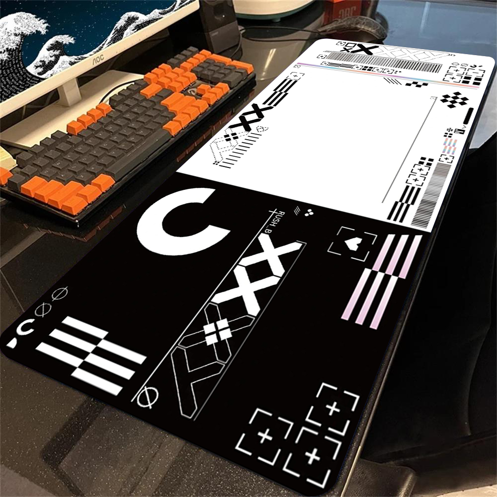 Desk Setup Pink - XXL แผ่นรองเมาส์ขนาดใหญ่แผ่นรองเมาส์คีย์บอร์ด CS GO พิมพ์สตรีมออกแบบเคาน์เตอร์สไตรค์เกมอะนิเมะสาวเกมเมอร์คาวาอิโต๊ะสีชมพู