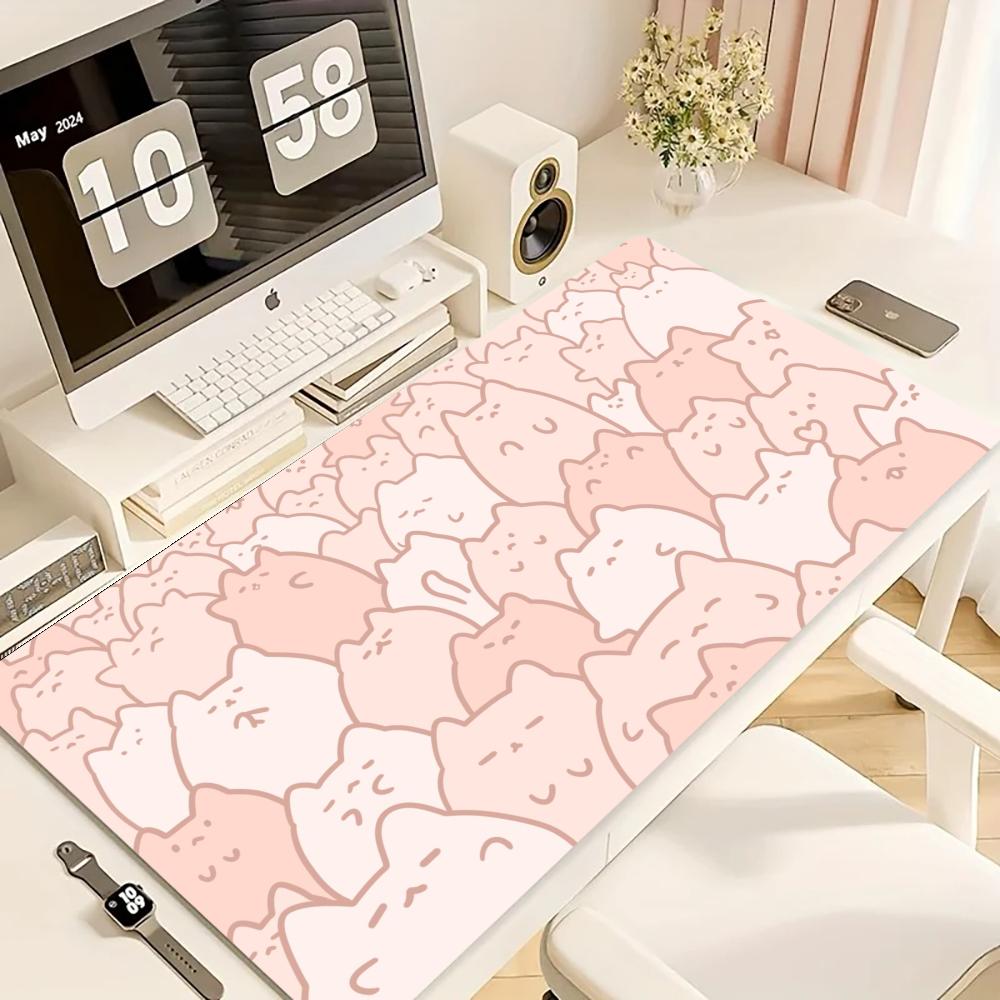 แผ่นรองเมาส์สำหรับเล่นเกม, แผ่ - Desk Setup Pink บทวิจารณ์และราคา