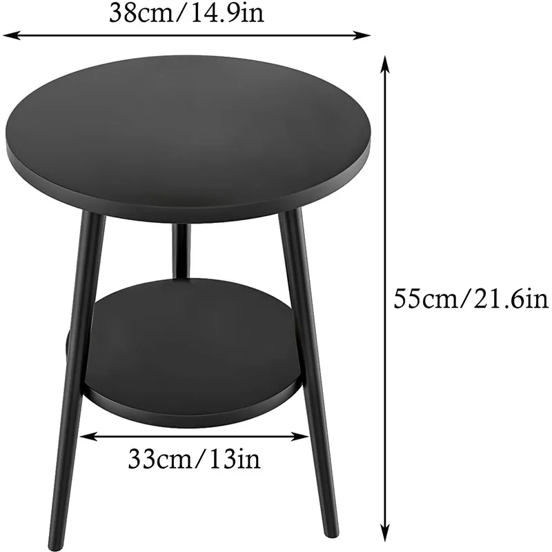 โต๊ะกินข้าวทรงกลมสองชั้นโต๊ะไม - Desk Setup Minimalist บทวิจารณ์และราคา
