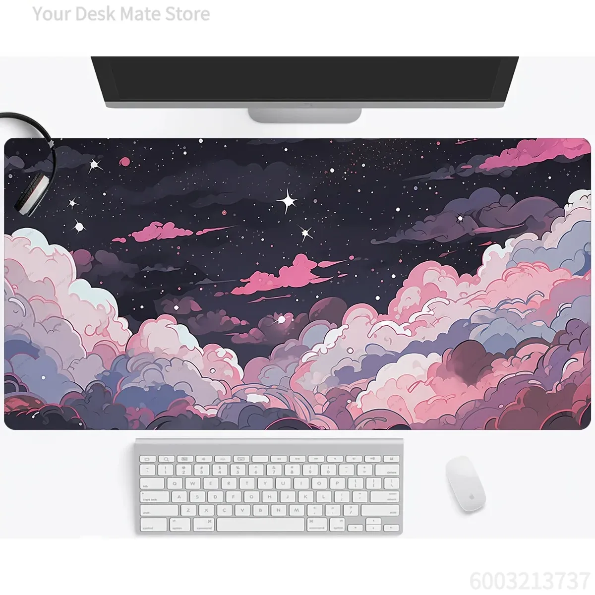 แผ่นรองเมาส์ลายอนิเมะสีชมพูม่ว - Desk Setup Pink บทวิจารณ์และราคา