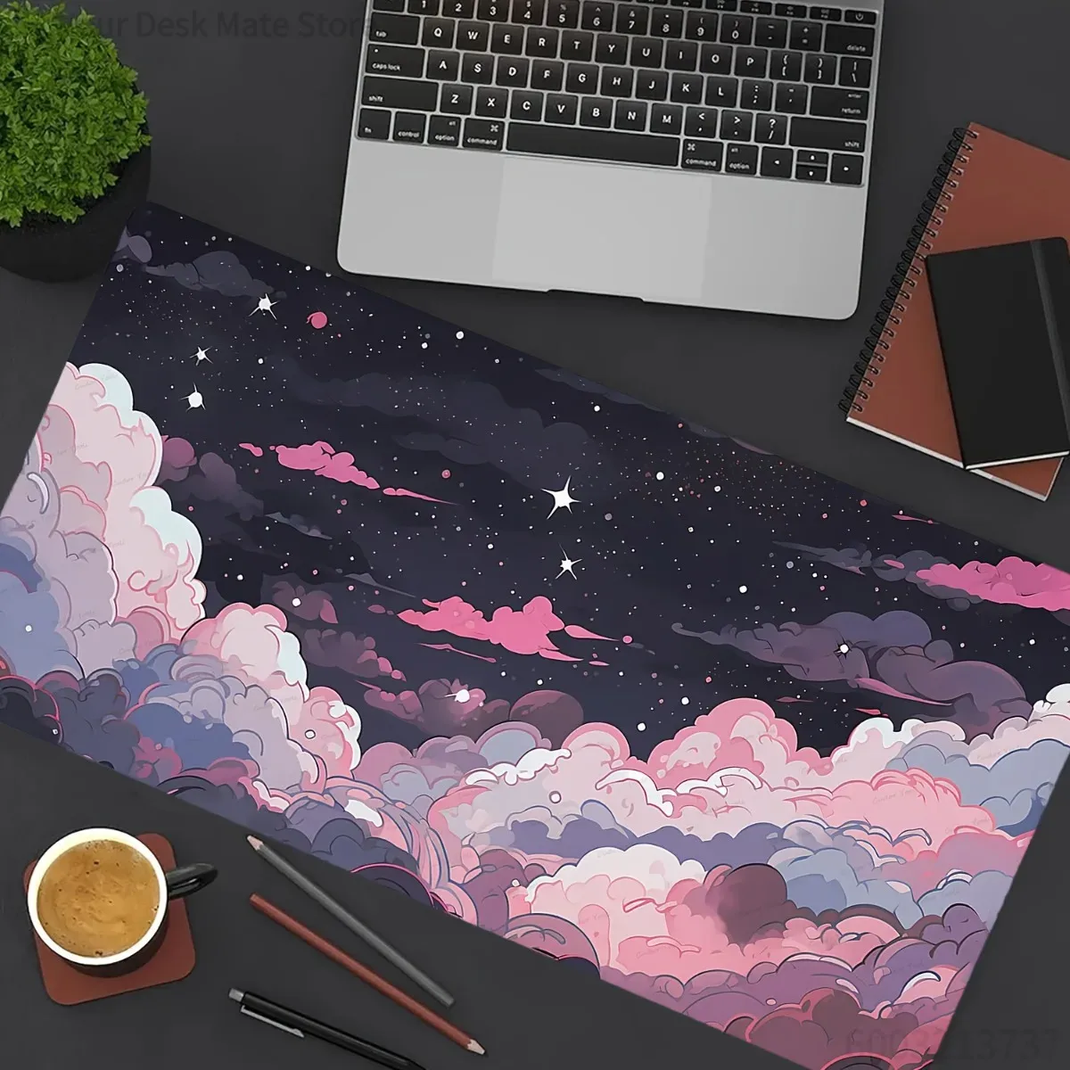 แผ่นรองเมาส์ลายอนิเมะสีชมพูม่ว - Desk Setup Pink บทวิจารณ์และราคา
