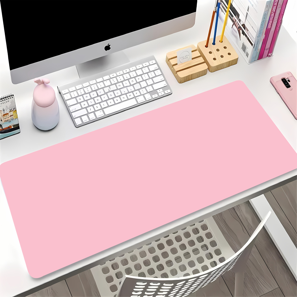 สีทึบ Gaming Mouse Pad Gamer ถ - Desk Setup Pink บทวิจารณ์และราคา