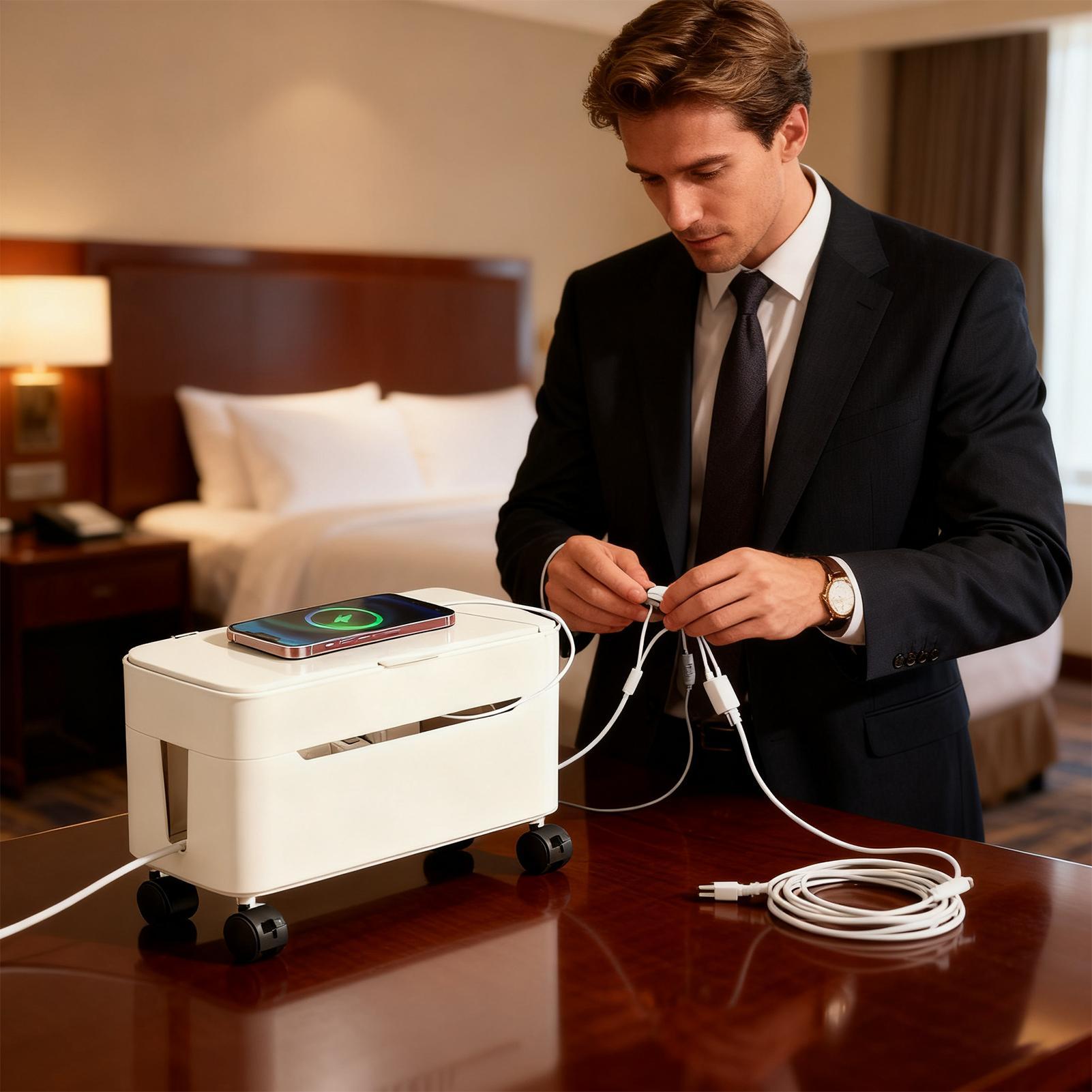 กล่องจัดการสายไฟพร้อมล้อเลื่อน - Desk Setup With Tv บทวิจารณ์และราคา