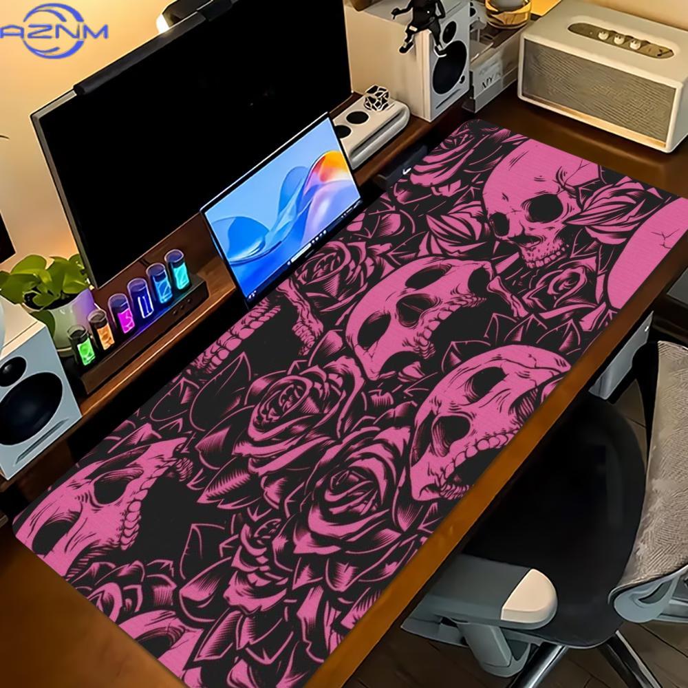 แผ่นรองโต๊ะลายหัวกะโหลกดอกกุหล - Desk Setup Pink บทวิจารณ์และราคา