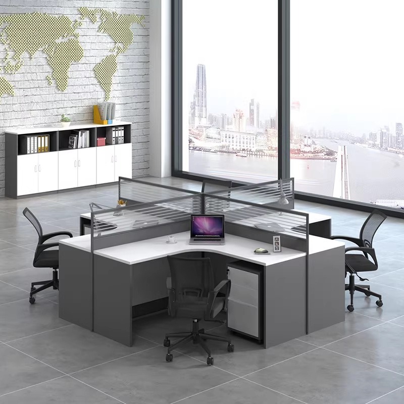 โต๊ะทำงานสำนักงานสีขาวสำหรับ 2 - L Shaped Desk Setup บทวิจารณ์และราคา