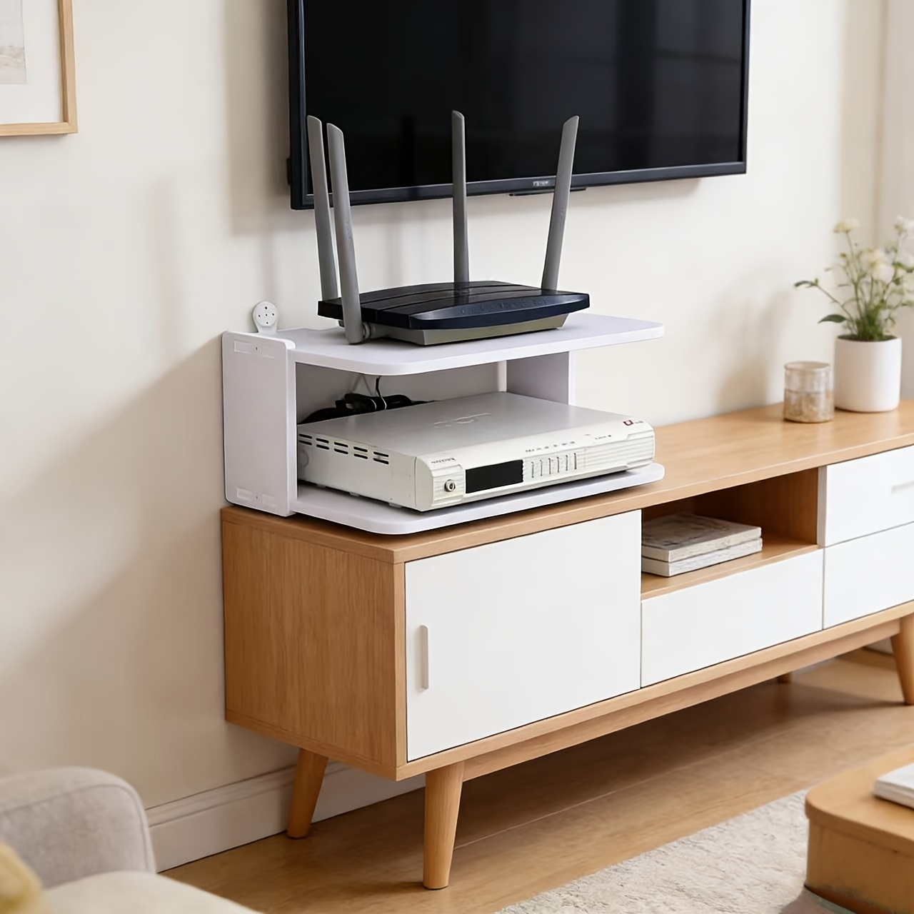 ชั้นวางเราเตอร์และที่เก็บสายเค - Desk Setup With Tv บทวิจารณ์และราคา