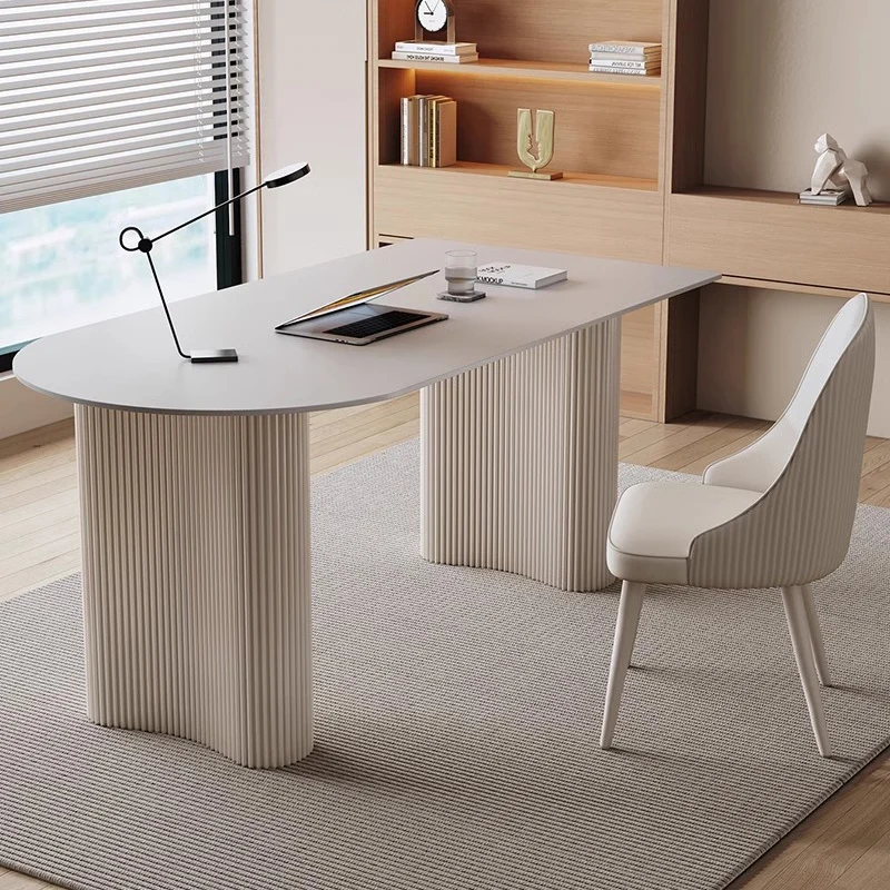 โต๊ะทำงานในห้องนอน โต๊ะโน้ตบุ๊ - L Shaped Desk Setup บทวิจารณ์และราคา