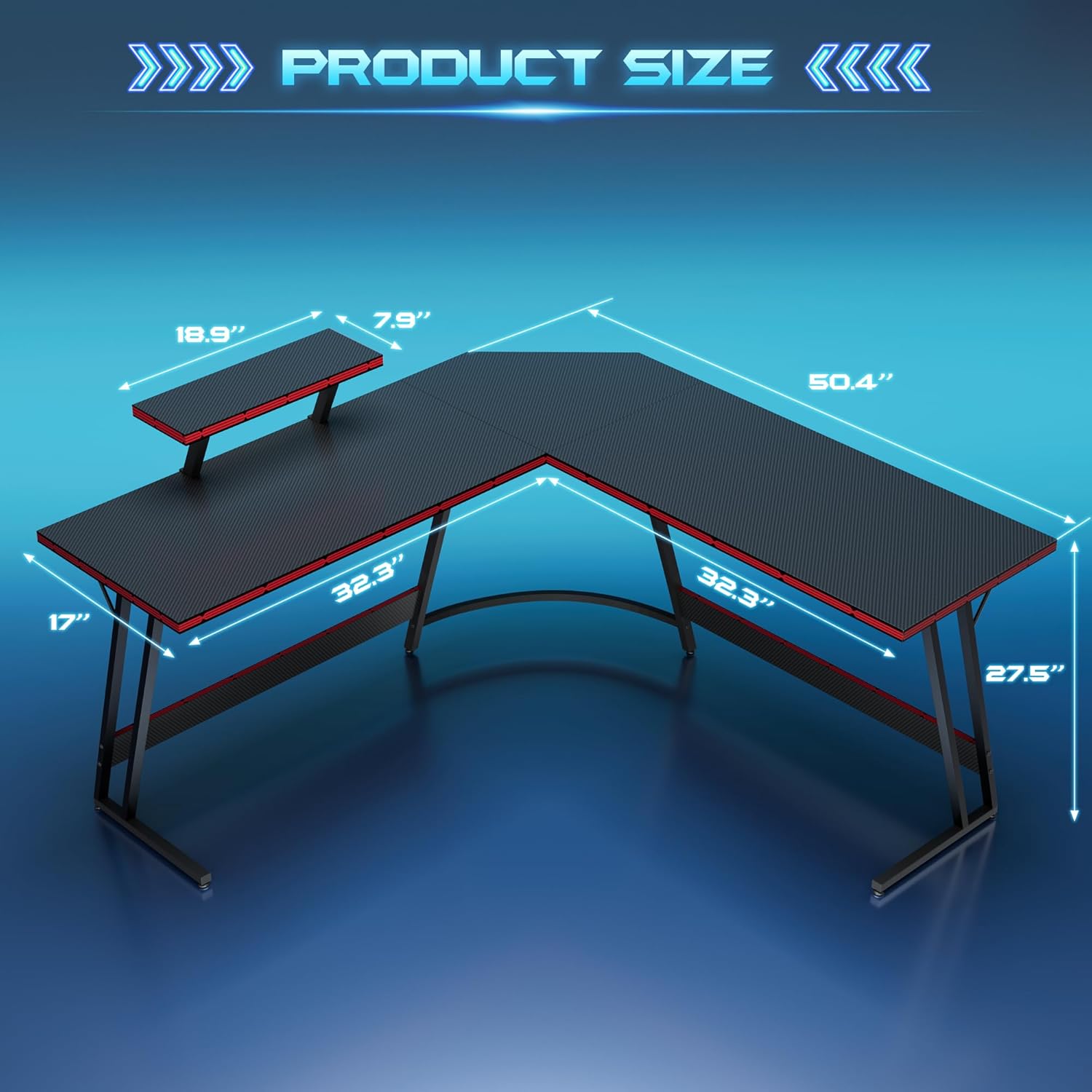 โต๊ะเล่นเกมปรับระดับได้รูปตัว  - L Shaped Desk Setup บทวิจารณ์และราคา