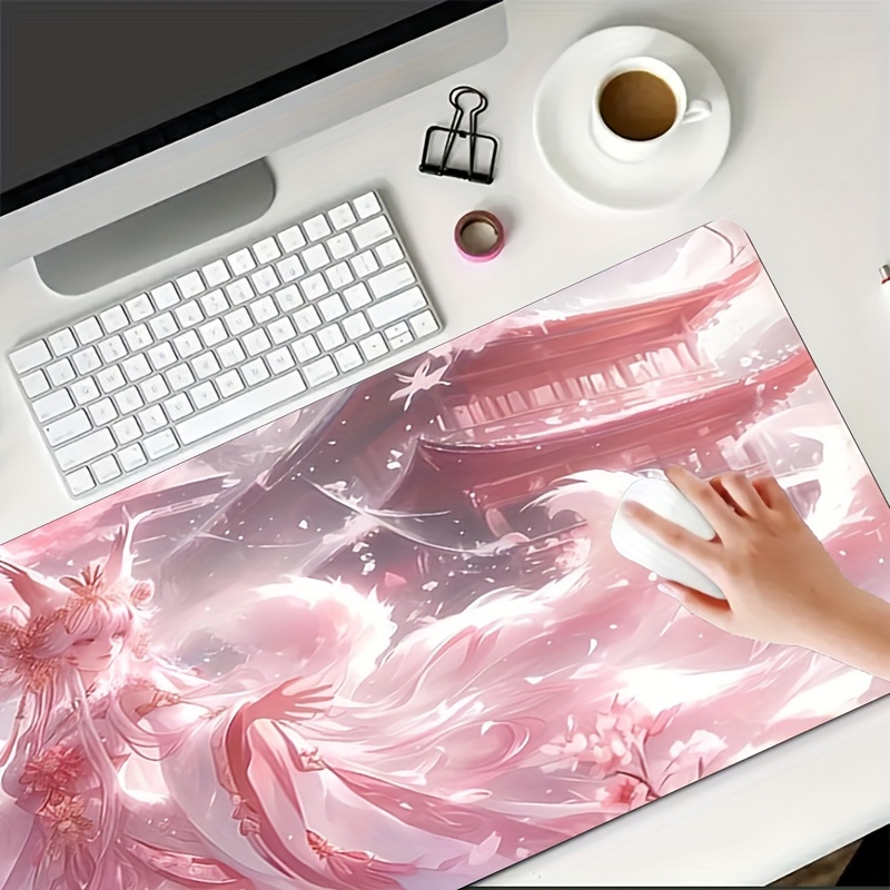 แผ่นรองเมาส์ลายอนิเมะสาวจิ้งจอ - Desk Setup Pink บทวิจารณ์และราคา