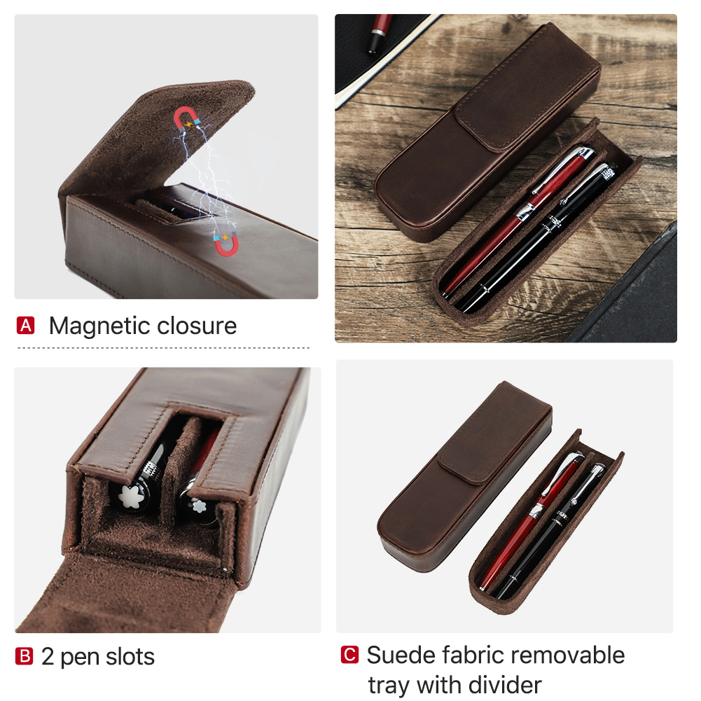 ซองใส่ปากกาหนังแท้ CONTACT'S F - Pen Cup Magnetic บทวิจารณ์และราคา