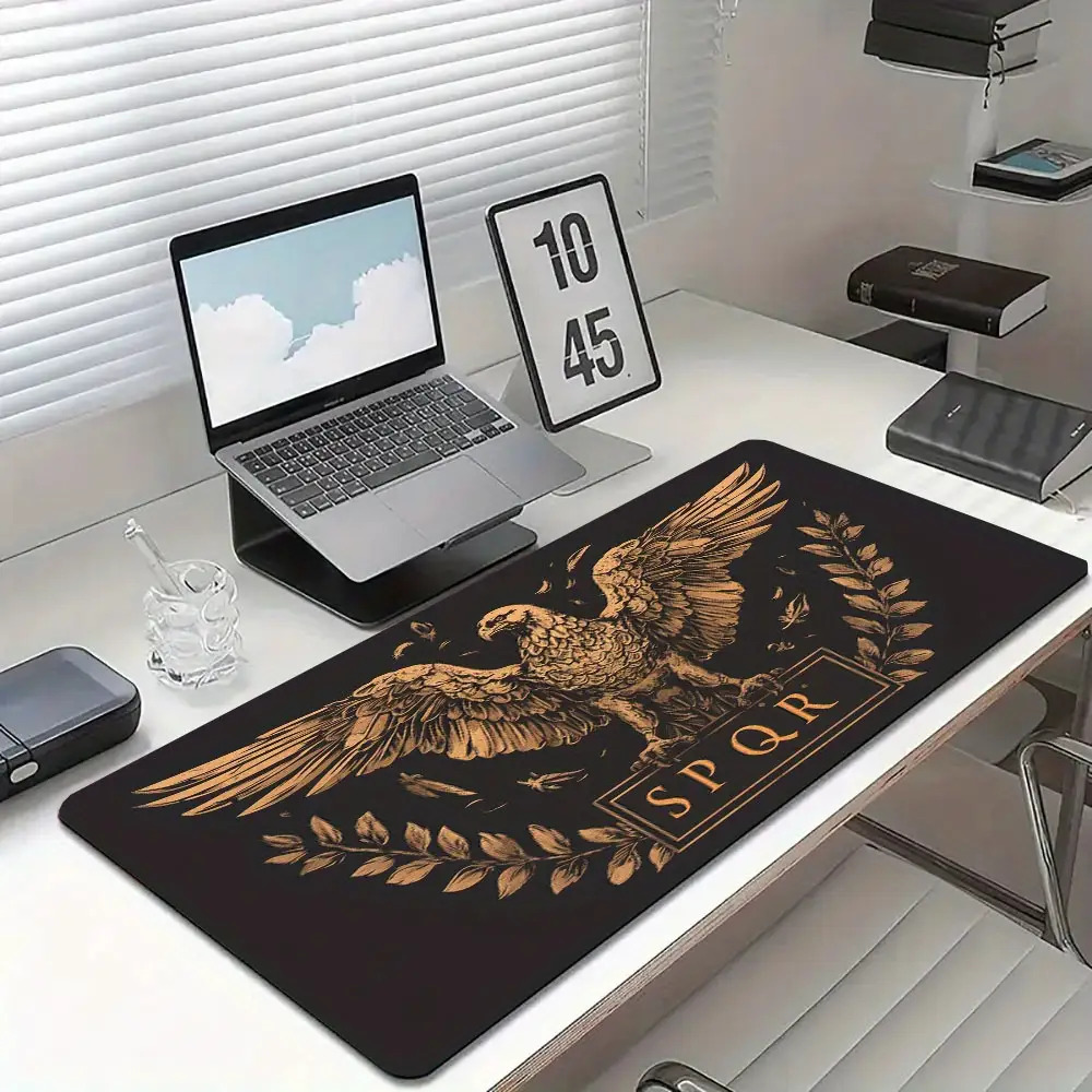 แผ่นรองโต๊ะสีน้ำตาลทองดำ อุปกร - Desk Room Setup บทวิจารณ์และราคา