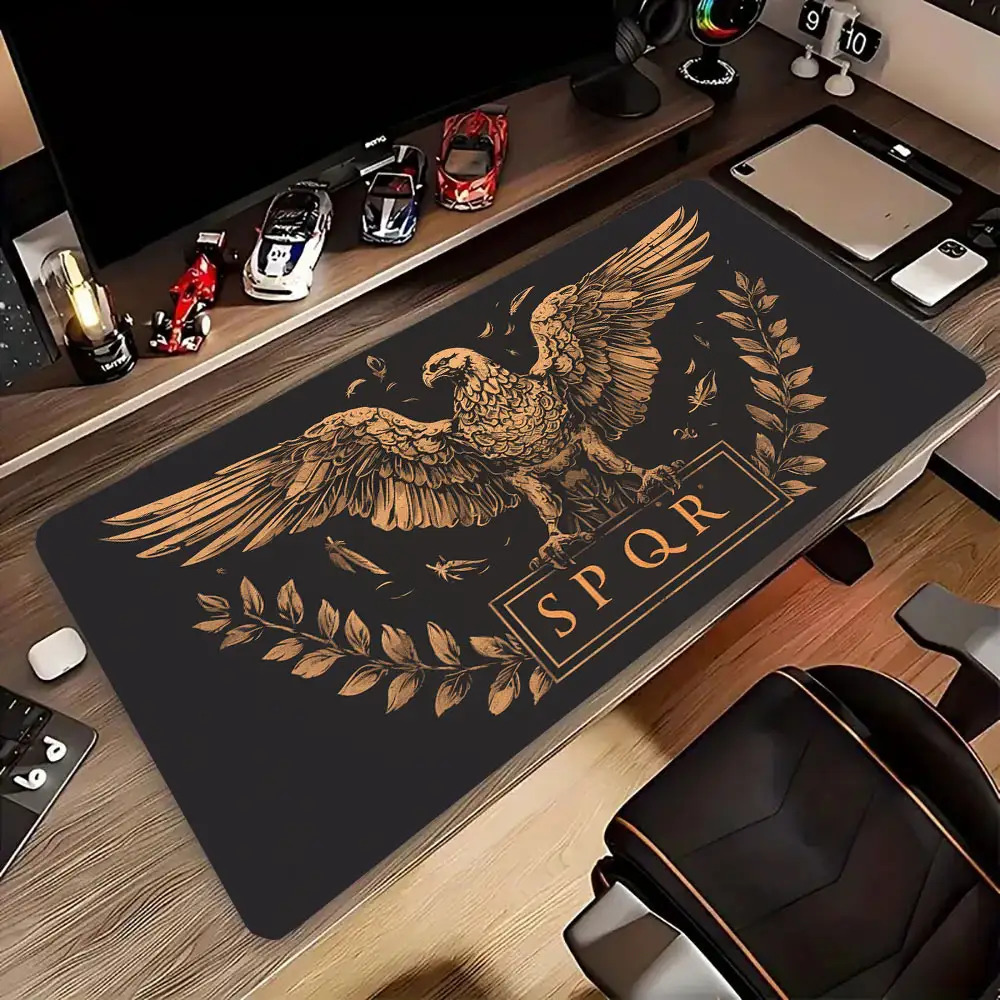 แผ่นรองโต๊ะสีน้ำตาลทองดำ อุปกร - Desk Room Setup บทวิจารณ์และราคา